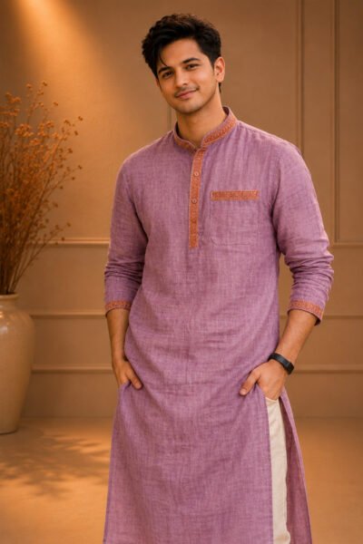 Handloom handwoven men's kurta