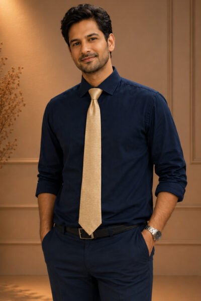 Muga silk tie