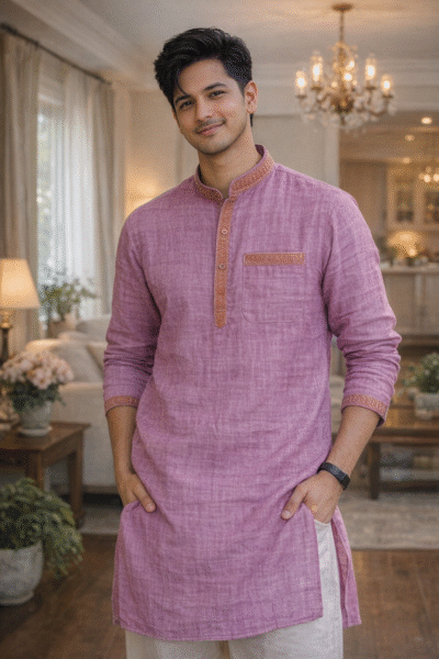 Handloom handwoven men's kurta