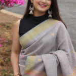 Eri silk saree, natural dyed