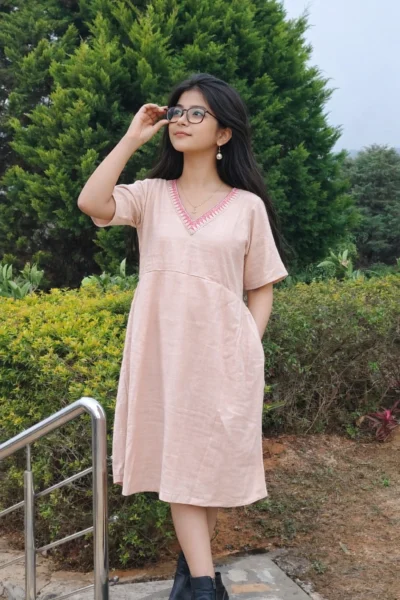 Pure eri silk Pink dress